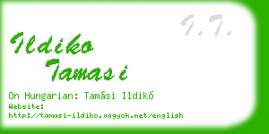 ildiko tamasi business card