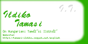 ildiko tamasi business card